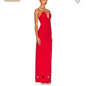 Solace London Audrey Maxi Dress in Red